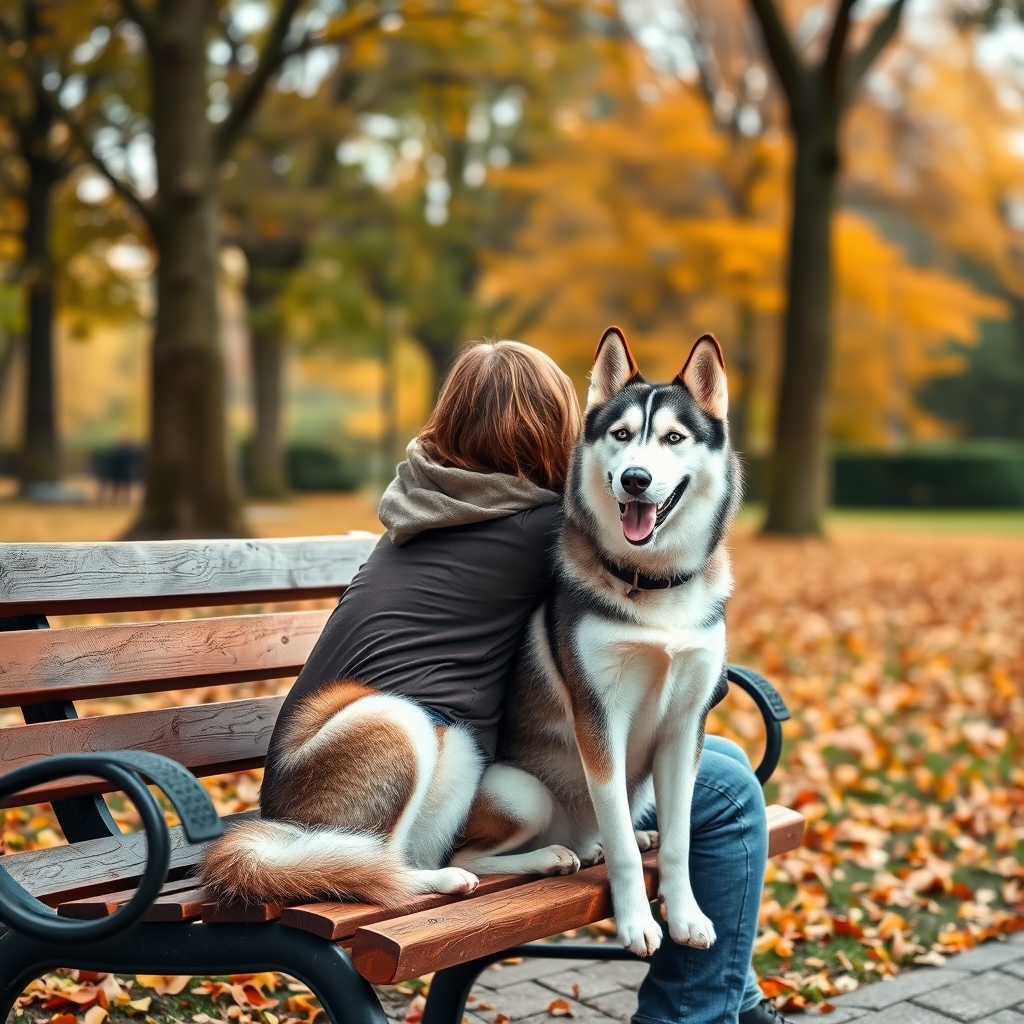 Husky dog listening to its owner for choosing ideal husky names